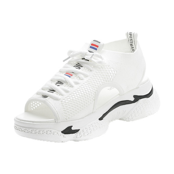 Moteriškos sportinės basutės su raišteliais baltos ir juodos spalvos