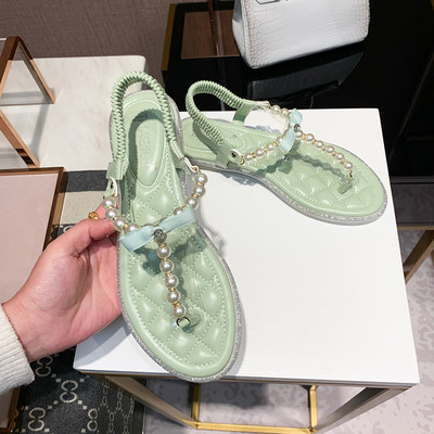 Νέο μοντέλο γυναικεία σανδάλια με πέρλες - τρία χρώματα