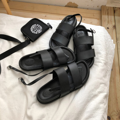 Women`s rubber sandals in black color