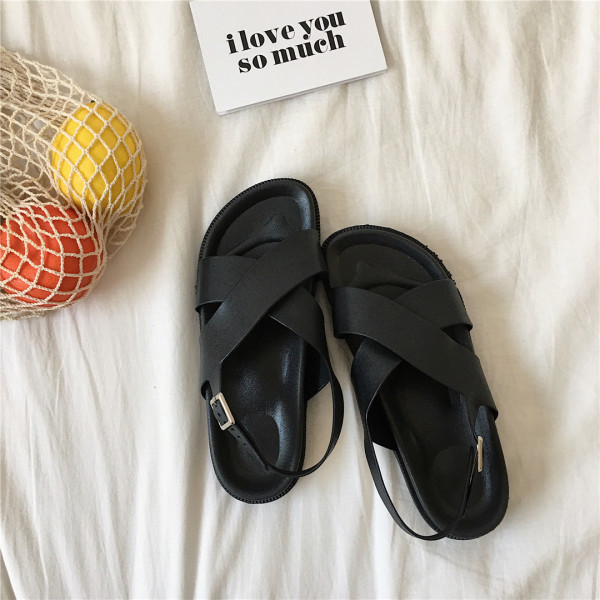 Ženske casual sandale od eko kože - običan model