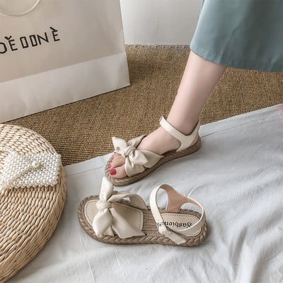 Γυναικεία casual σανδάλια με κορδέλα και αγκράφα