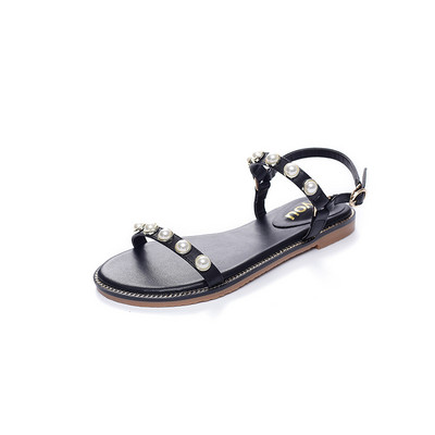 Γυναικεία σανδάλια με πέρλες σε τρία χρώματα