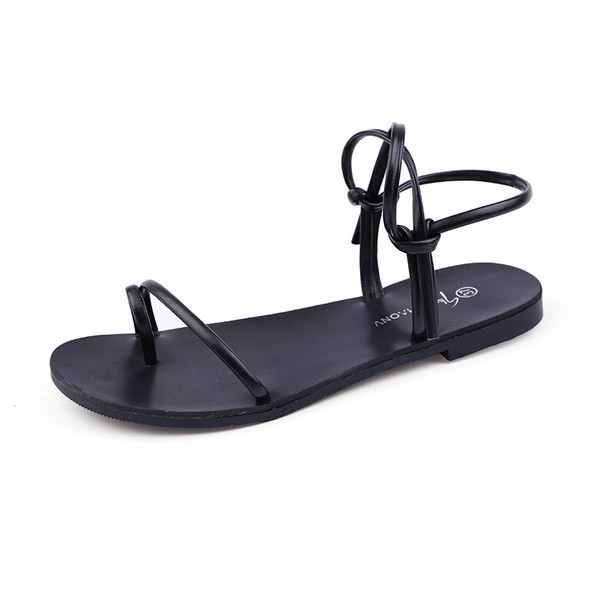 Novi model ženskih sandala kroz prste sa ravnim đonom