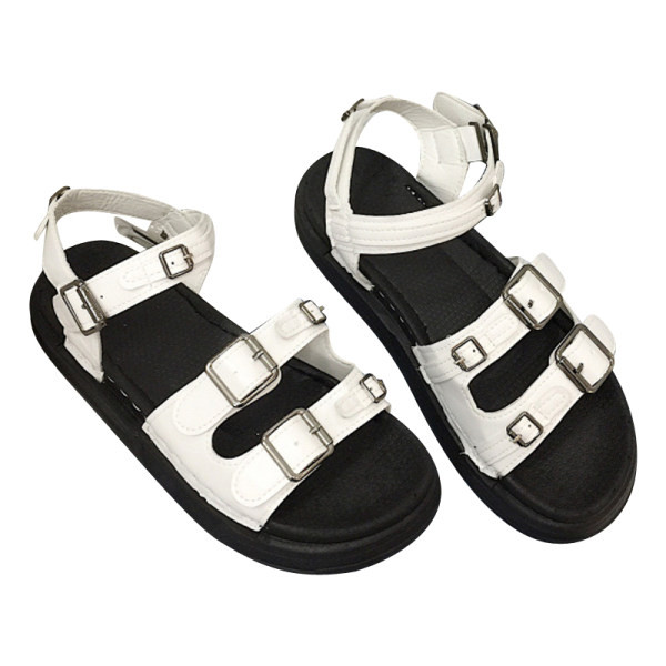 Ženske sandale s kopčama i ravnim potplatom