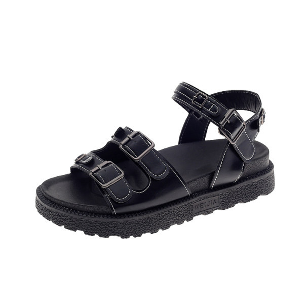 Ležerne sandale s kopčama i ravnim potplatom