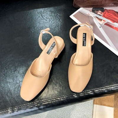 Ležerne ženske sandale od umjetne kože na petu