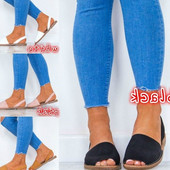 Ljetne sandale od eko antilop kože sa ravnim đonom - velike veličine