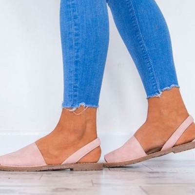 Ljetne sandale od eko antilop kože sa ravnim đonom - velike veličine