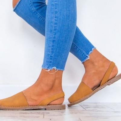 Ljetne sandale od eko antilop kože sa ravnim đonom - velike veličine