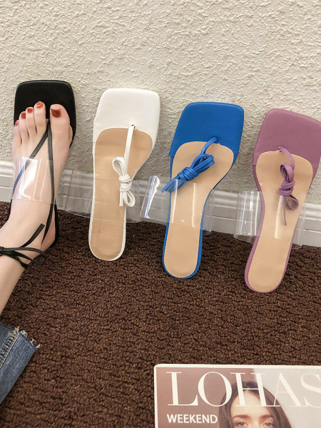 Ženske sandale sa vezicama i silikonskim remenom