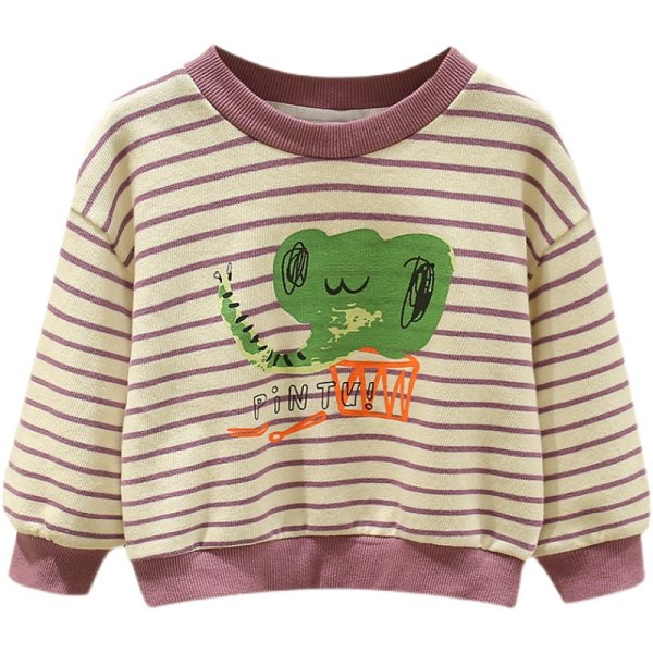 Dječji proljetni komplet za djevojčice i dječake s prugastom bluzom