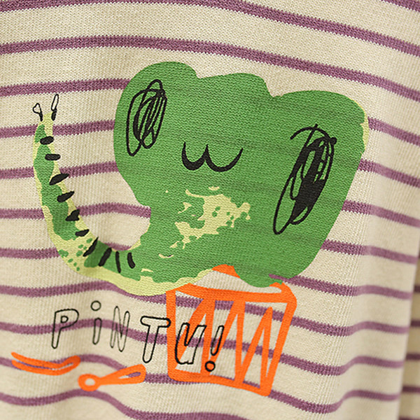 Dječji proljetni komplet za djevojčice i dječake s prugastom bluzom