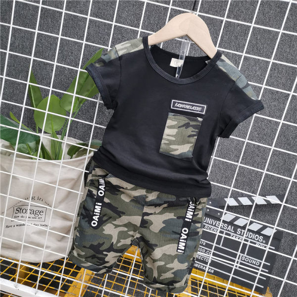 Ikdienas komplekts zēnu T-kreklam un šortiem