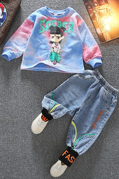 Dječji komplet za dječake - bluza i traperice