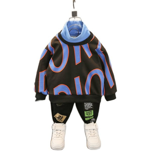 Dnevni dječji komplet za dječake od bluze s visokim ovratnikom i hlača