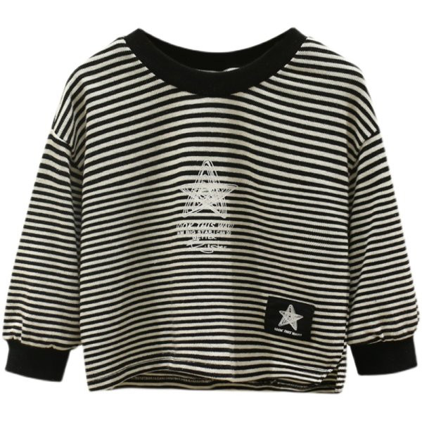 Dnevni dječji set od prugaste bluze i traperica
