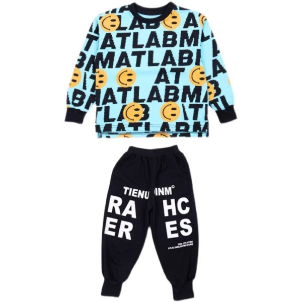 Laste igapäevane komplekt kirjadega - poistele