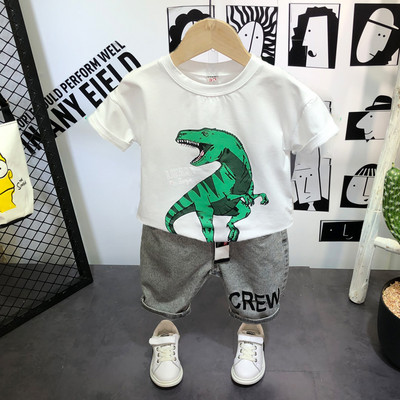 Dnevni ljetni set za dječake od dinosaur majice i kratkih hlačica