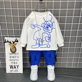 Dječji dnevni set iz dva dijela u plavoj i crnoj boji