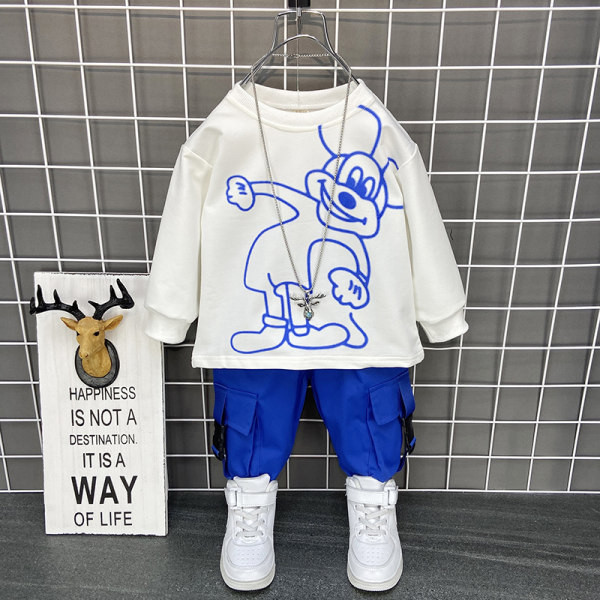 Dječji dnevni set iz dva dijela u plavoj i crnoj boji