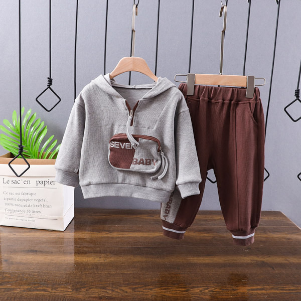 Sportski dječji komplet duks s džepom i hlačama