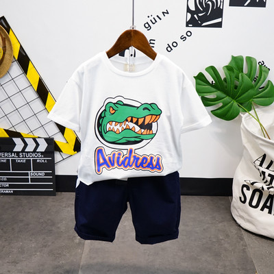 Νέο μοντέλο παιδικό σετ μπλουζάκι με απλικέ και σορτς