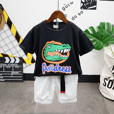 Νέο μοντέλο παιδικό σετ μπλουζάκι με απλικέ και σορτς