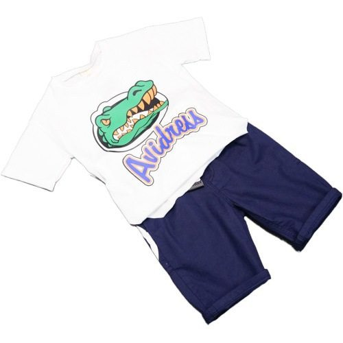 Νέο μοντέλο παιδικό σετ μπλουζάκι με απλικέ και σορτς