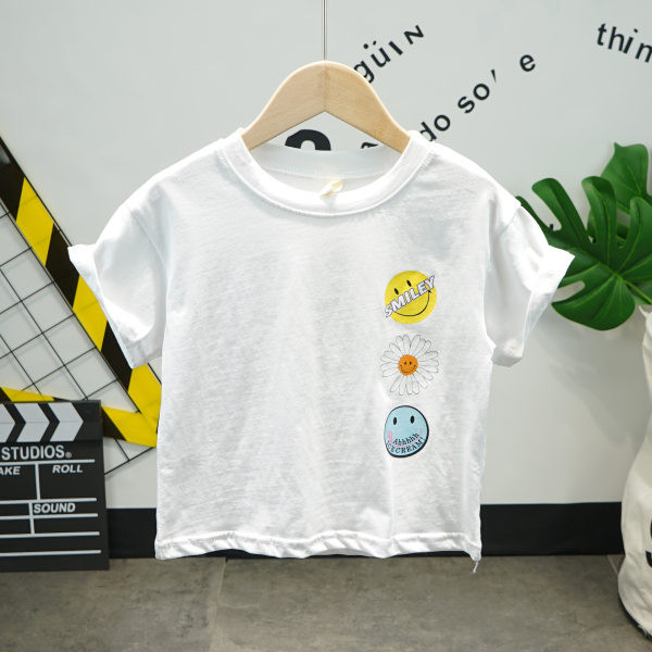 Νέο καλοκαιρινό σετ για αγόρι - μπλουζάκι με πολύχρωμο απλικέ και κοντό τζιν