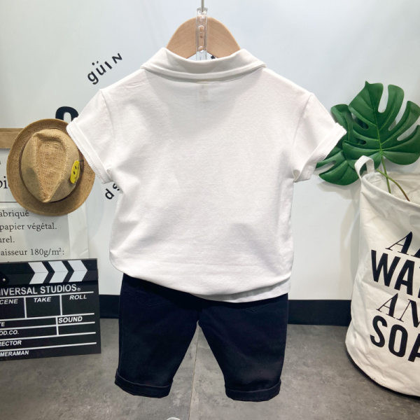 Casual σετ για αγόρια - μπλούζα με επιγραφές και σορτς