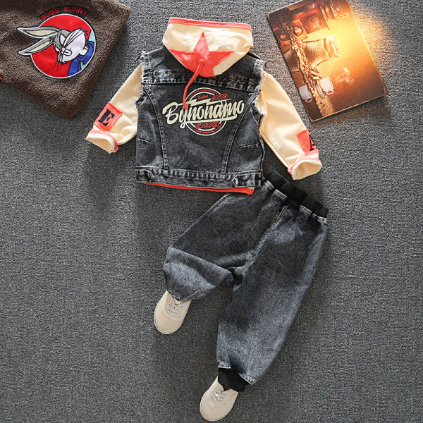 Παιδικό τζιν σετ σε τρία μέρη για αγόρια