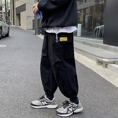 Ανδρικό παντελόνι φαρδύ μοντέλο με κορδόνια