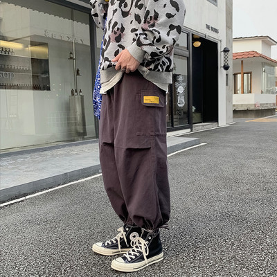 Ανδρικό παντελόνι φαρδύ μοντέλο με κορδόνια