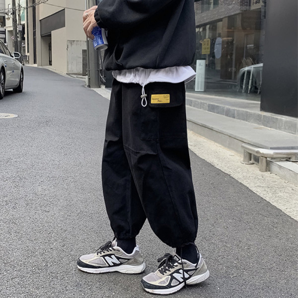 Ανδρικό παντελόνι φαρδύ μοντέλο με κορδόνια 