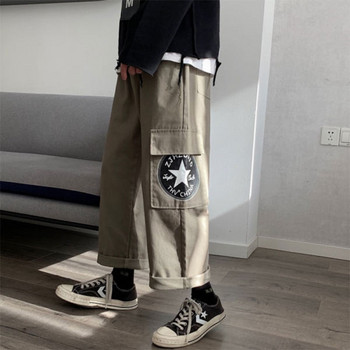 Ανδρικό παντελόνι casual με πλαϊνές τσέπες 