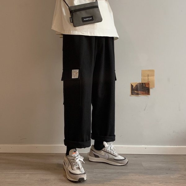 Ležerne muške hlače s džepovima sa strane