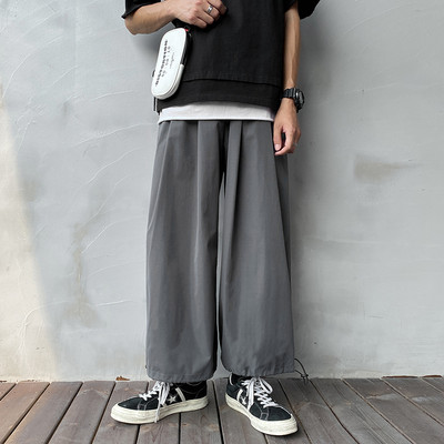 Ανδρικό παντελόνι φαρδύ μοντέλο με κορδόνια