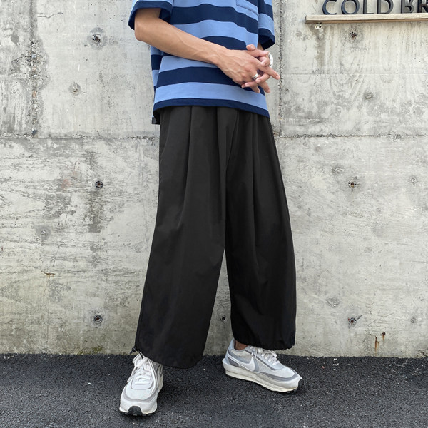 Ανδρικό παντελόνι φαρδύ μοντέλο με κορδόνια