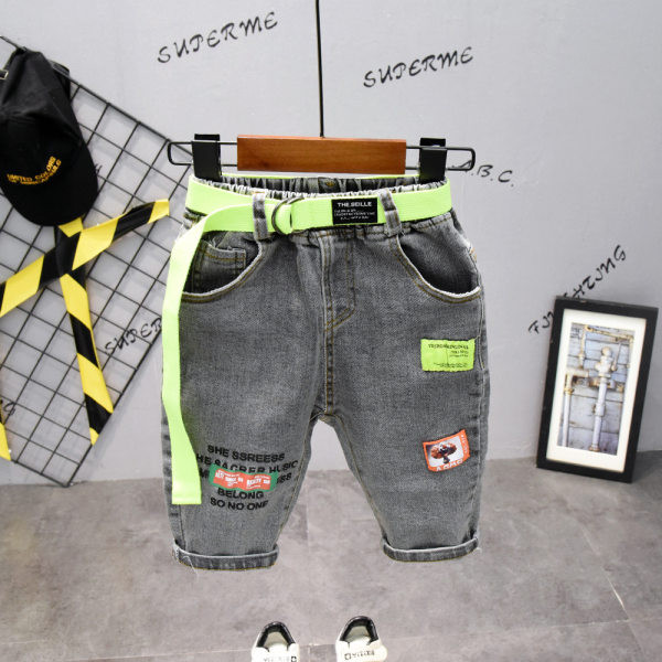 Καλοκαιρινό σετ για αγόρια - μπλούζα με κλασικό κολάρο και τζιν