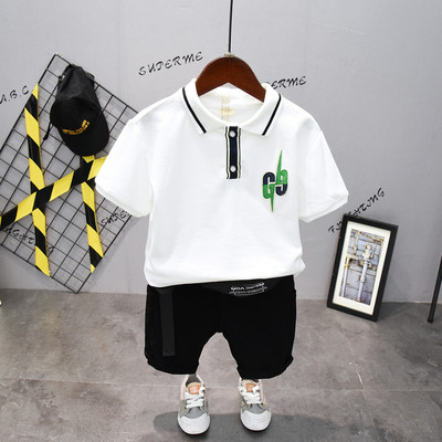 Παιδική μπλούζα για αγόρια με γιακά και σορτς