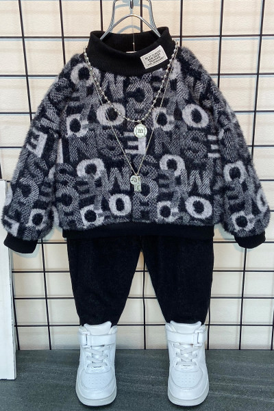 Παιδικό σετ σε μαύρο και άσπρο χρώμα