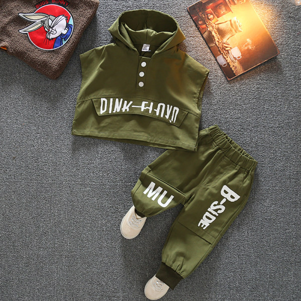 Παιδικό καθημερινό σετ με επιγραφή και κουμπιά