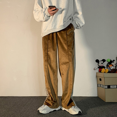 Ανδρικό παντελόνι casua - φαρδύ μοντέλο  με μπορντούρα