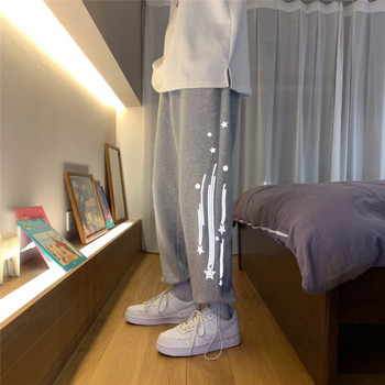 Μοντέρνο ανδρικό παντελόνι ίσιο μοντέλο με απλικέ