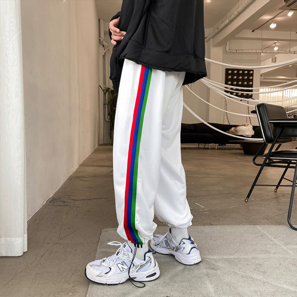 Ανδρικό μοντέρνο παντελόνι με κορδόνια