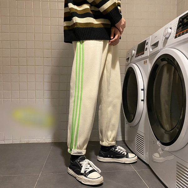 Ανδρικό casual παντελόνι με μπορντούρα