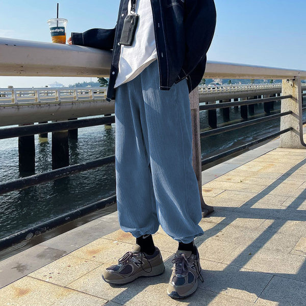 Ανδρικό casual παντελόνι  απλό αρδύ μοντέλο