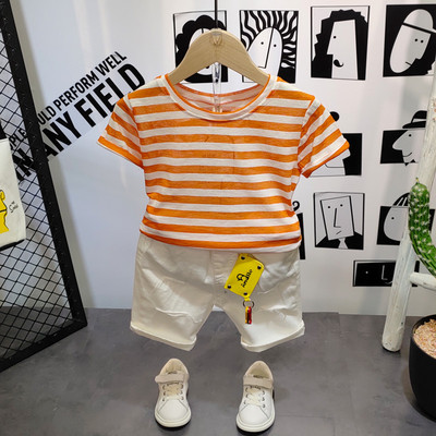 Casual σετ καρό - μπλουζάκι και κοντό τζιν