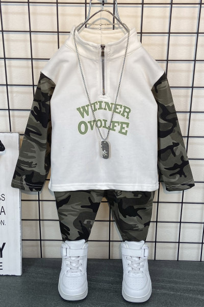 Νέο μοντέλο παιδικό σετ με σχέδιο καμουφλάζ σε δύο χρώματα