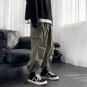 Ανδρικό παντελόνι φαρδύ μοντέλο με πλαϊνές τσέπες